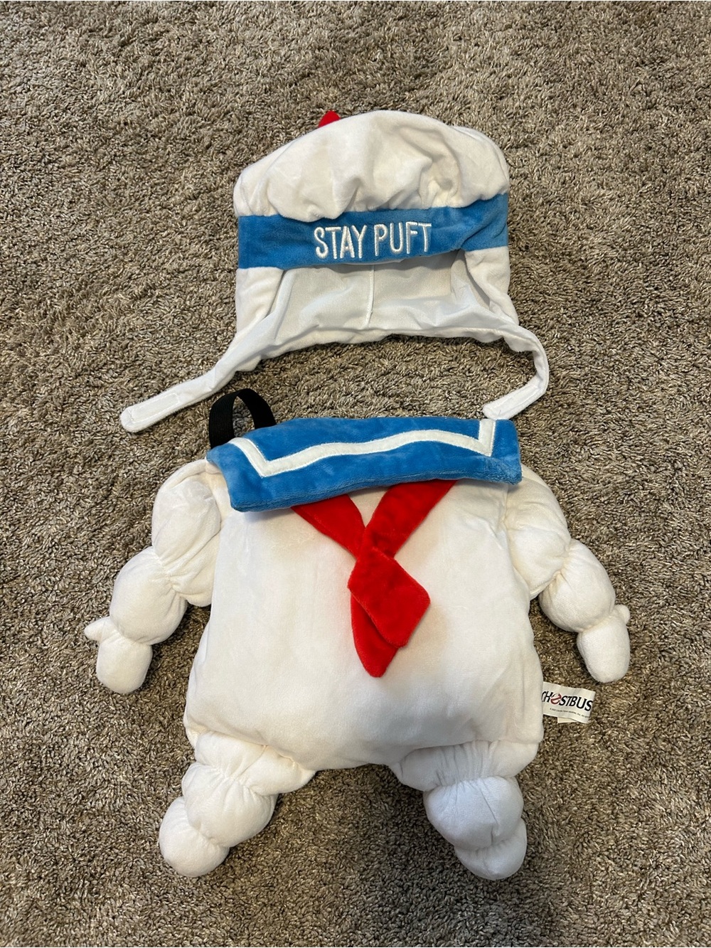Stay Puft Sailor Plush Backpack - White with Blue & Red